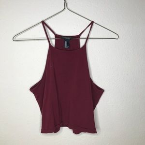 Maroon Crop Top